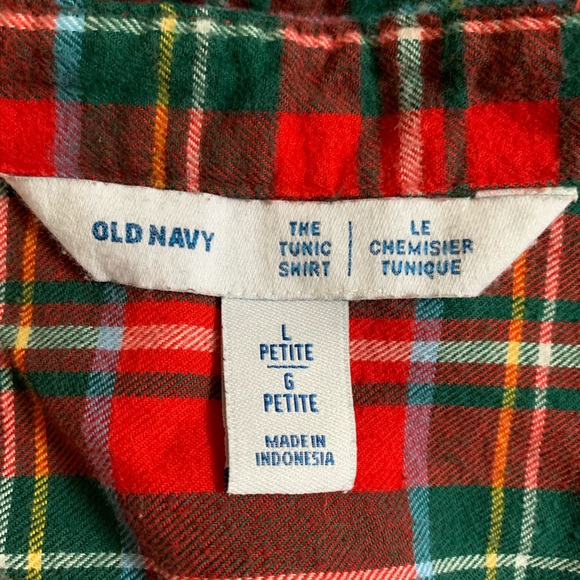 Old Navy Tunic Shirt Flannel - Size L - Picture 3 of 3